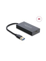 Delock Adaptateur Adaptateur USB Type A mâle vers HDMI femelle, 4K, noir