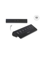 Delock Hub USB 10 Gbps, 3 ports USB Type-C, 4 ports USB Type-A, en métal