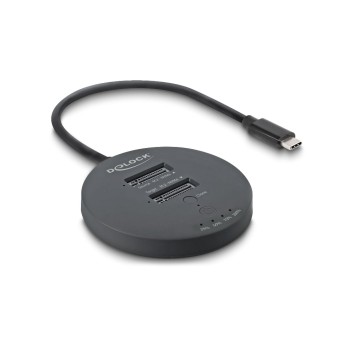 Delock M.2 Dockingstation, USB 20 Gbps, 2x NVMe PCIe SSD, Klonfunktion Delock M.2 Dockingstation, USB 20 Gbps, 2x NVMe PCIe SSD, Klonfunktion