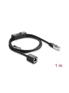 Delock RJ45 cable, Stecker for Buchse, with Schalter, Cat.6 Delock RJ45 cable, Stecker for Buchse, with Schalter, Cat.6