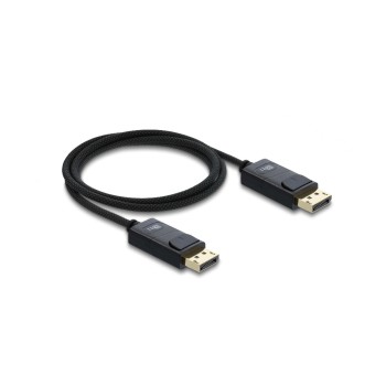 Delock DisplayPort Kabel, Koaxial 16K 60 Hz 80 Gbps Geflechtmantel 1 Delock DisplayPort Kabel, Koaxial 16K 60 Hz 80 Gbps Geflechtmantel 1