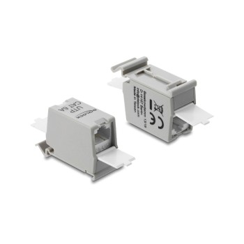 Delock RJ45 Kupplung, Cat.6A, Buchse zu Buchse, Staubschutzklappe