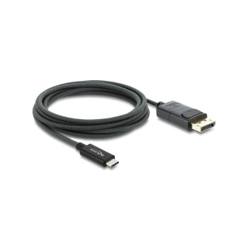 Delock USB Type-C zu DisplayPort Kabel, Koaxial, 4K 60 Hz, 2 m, Geflechtmantel, DP