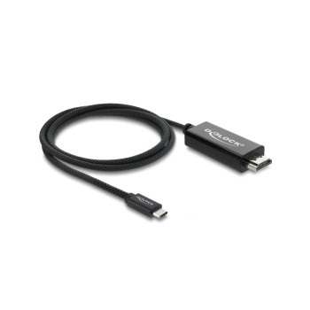 Delock USB Type-C zu HDMI Kabel, Koaxial, 4K, 60 Hz, Geflechtmantel, 1 m