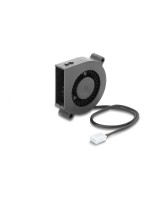 Delock Radiallüfter 60x60x15mm, 12V, Lüftergebläse, schwarz, 12V DC, 3-Pin