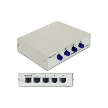 Delock LAN Switchbox 4Port manuell, RJ-45 100Mbps, mechanisch Delock LAN Switchbox 4Port manuell, RJ-45 100Mbps, mechanisch
