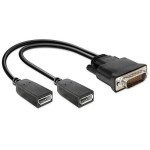 Delock DMS-59 pour 2x DP Adapter, 20cm, Display Port Adapter