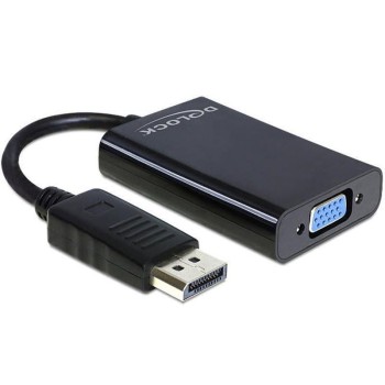 Monitoradapter DP for VGA, black, Audio, Verstärkung via USB-Strom optional möglich Monitoradapter DP for VGA, black, Audio, Verstärkung via USB-Strom optional möglich