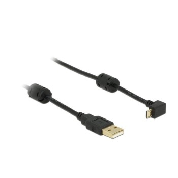 USB2.0 Micro-Kabel,1m, A-MicroB, Schwarz, 90° nach unten gewinkelt USB2.0 Micro-Kabel,1m, A-MicroB, Schwarz, 90° nach unten gewinkelt