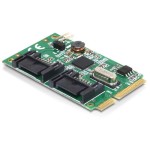 DeLock: Mini-PCIexpress 2 Port SATA3 Kontr., Unterstützt Port Multiplier