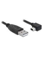 USB-mini-cable 1m A-MiniB,USB 2.0, Mini-B Stecker nach rechts gewinkelt