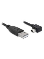 USB-mini-cable 2m A-MiniB,USB 2.0, Mini-B Stecker nach rechts gewinkelt