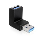 USB3.0 Winkeladapter: A-Buchse pour A-Stecker, pour USB3.0 Geräte, 90Grad gewinkelt