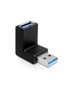 USB3.0 Winkeladapter: A-Buchse zu A-Stecker, für USB3.0 Geräte, 90Grad gewinkelt