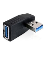 USB3.0 Winkeladapter: A-Buchse pour A-Stecker, pour USB3.0 Geräte, 90Grad Horizontal gew.