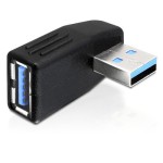 USB3.0 Winkeladapter: A-Buchse pour A-Stecker, pour USB3.0 Geräte, 270Grad Horizontal gew.