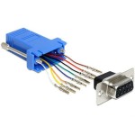 RJ-45 for RS232 DB9 Montagesatz, with Anleitung, Pins individuell schaltbar