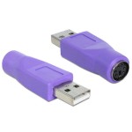 USB Stecker pour PS/2-Buchse Adapter, Für PS2 souris/clavier an USB-Port