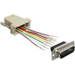 RJ-45 pour RS232 DB15 Montagesatz, avec Anleitung, Pins individuell schaltbar