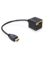 Monitorsplitter HDMI zu HDMI und DVI-I, ca: 20cm