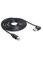 USB2.0-cable Easy A-B: 1m, USB-A Seite 90øgew. beidseitig einsteckbar