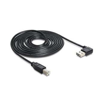 USB2.0-Kabel Easy A-B: 3m, USB-A Seite 90øgew. beidseitig einsteckbar