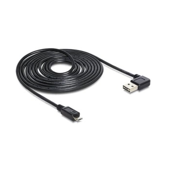 USB2.0-Kabel Easy A-MicroB: 3m, USB-A Seite 90ø gew. beidseitig einsteckbar