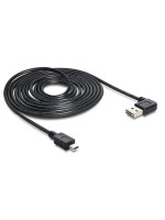 USB2.0-cable Easy A-MiniB: 3m, USB-A Seite 90ø gew. beidseitig einsteckbar