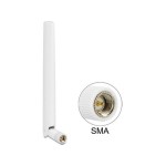 LTE/HSPA/GSM Antenne, SMA Anschluss, blanc, Kippgelenk, 1-2.5dBi Gewinn, 14cm, blanc