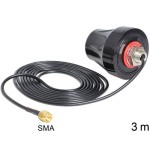 LTE/HSPA/GSM Antenne, SMA Anschluss,noir, 2dBi Gewinn, Outdoor Rundstrahl, 3m câble