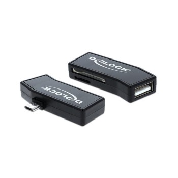 DeLock 91730 Micro USB OTG Card Reader, connecteur USB-A , support OTG (on-the-go) requis DeLock 91730 Micro USB OTG Card Reader, connecteur USB-A , support OTG (on-the-go) requis