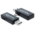 DeLock 91731  Micro USB OTG Card Reader, 1x USB-A Stecker, OTG Funktion erforderlich