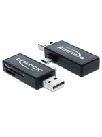 DeLock 91731  Micro USB OTG Card Reader, 1x USB-A Stecker, OTG Funktion erforderlich