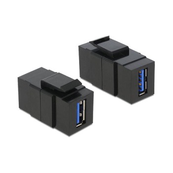 Delock Keystone Jack: USB3.0, Buchse-Buchse, black Delock Keystone Jack: USB3.0, Buchse-Buchse, black