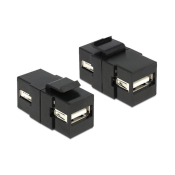 Delock Keystone Jack: USB2.0, Buchse-Buchse, black Delock Keystone Jack: USB2.0, Buchse-Buchse, black