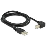 USB2.0-câble A-B: 1m, noir, USB-B Seite 90øgewinkelt