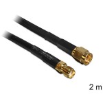 GSM/UMTS/LTE Antennenverlängungscâble, 2m, SMA Buche pour SMA Stecker, low-loss