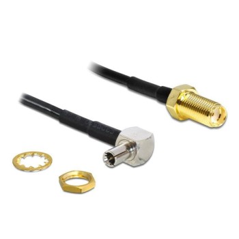 GSM/3G/4G TS-9 Stecker for SMA Adapter, 14cm, TS-9 Stecker 90ø gewinkelt GSM/3G/4G TS-9 Stecker for SMA Adapter, 14cm, TS-9 Stecker 90ø gewinkelt
