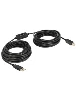 USB Kabel Typ A-B, 11m, schwarz, aktiv verstärkt, braucht kein Netzteil