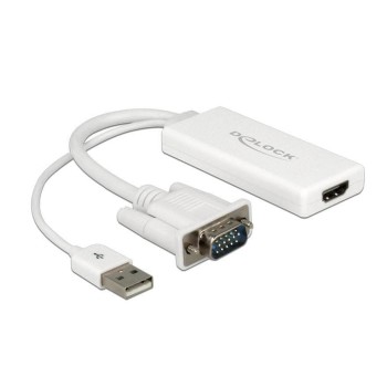 Monitoradapter VGA-St. for HDMI-Bu., white, VGA Stecker for HDMI Buchse, 25cm Monitoradapter VGA-St. for HDMI-Bu., white, VGA Stecker for HDMI Buchse, 25cm