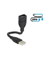 USB2.0-Kabel Shapecable A-A: 0.15m, Starres Verlängerungskabel,beliebig formbar