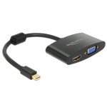 Monitoradapter Mini-DisplayPort pour HDMI&VGA, noir, 15cm, nur 1 Monitor