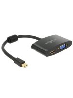 Monitoradapter Mini-DisplayPort pour HDMI&VGA, noir, 15cm, nur 1 Monitor