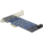 Delock Adaptateur de bus hôte Controller PCI-Ex1 - M.2, 2Port