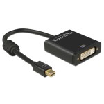 Monitoradapter 4K Mini-Displayport pour DVI, noir, aktiv, 4K Support