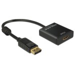 Monitoradapter DP pour HDMI, aktiv,4K Support, DP Stecker pour HDMI Buchse , 20cm, noir