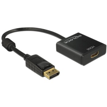 Monitoradapter DP for HDMI, aktiv,4K Support, DP Stecker for HDMI Buchse , 20cm, black Monitoradapter DP for HDMI, aktiv,4K Support, DP Stecker for HDMI Buchse , 20cm, black