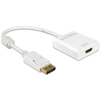 Monitoradapter DP for HDMI, aktiv,4K Support, DP Stecker for HDMI Buchse , 20cm, white Monitoradapter DP for HDMI, aktiv,4K Support, DP Stecker for HDMI Buchse , 20cm, white