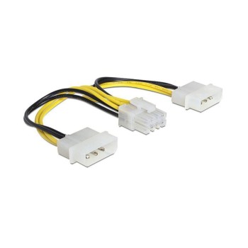 cable Stromversorgung 2x5.25 auf 1xEPS 8Pol, 2x5.25 Molex auf 1x 8Pol EPS