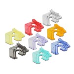 Delock RJ45 Klinke Reparatur Clips, verschiedene Farben, 16 Stück